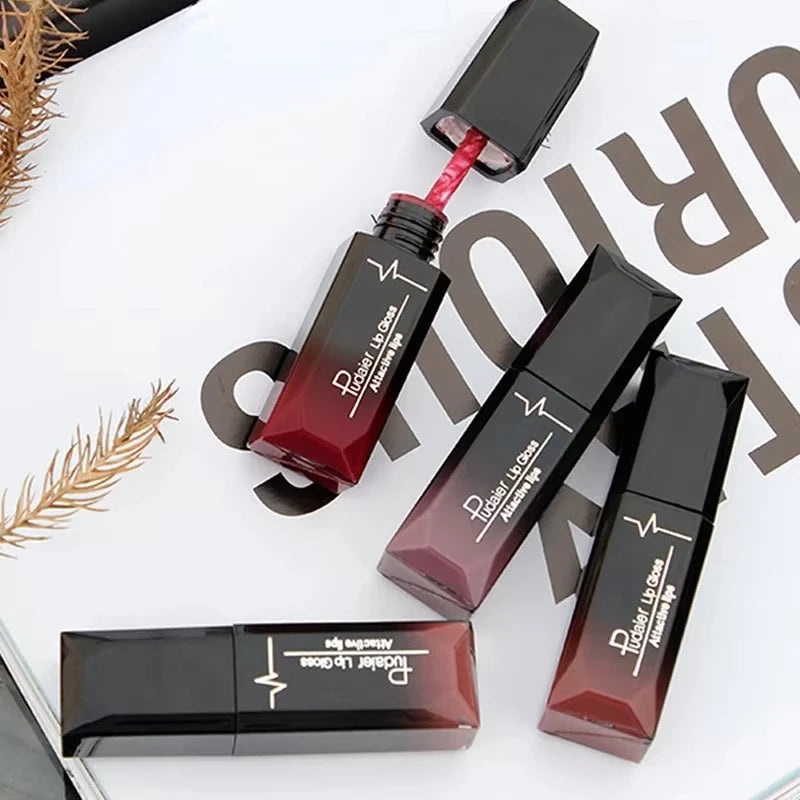 Lápiz labial líquido mate de larga duración LuxuryGlow de 17 colores: crema labial resistente a las manchas