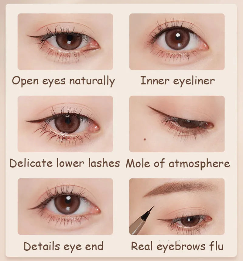 JUDYDOLL Ultra-Fine Waterproof Eyeliner – Smudge-Proof, Long-Lasting, Fast-Drying Liquid Pen