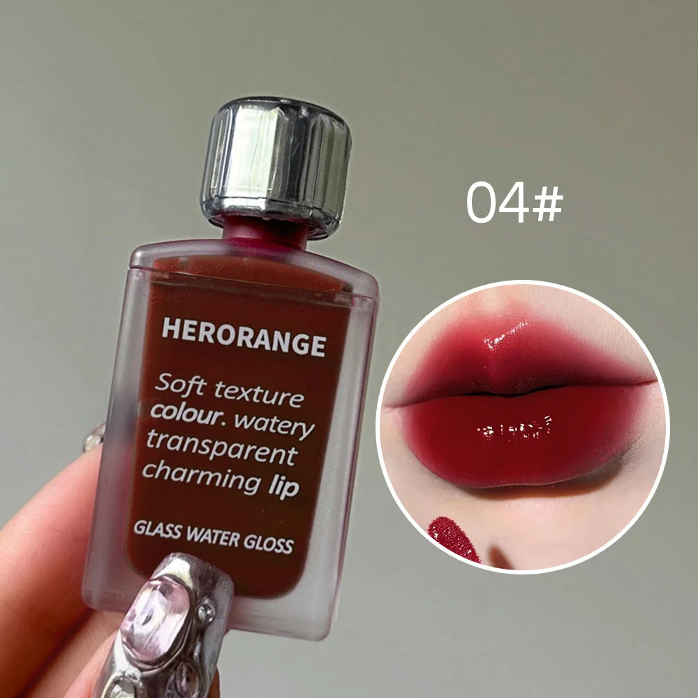 HERORANGE Mirror Lip Glaze: color de labios hidratante, no pegajoso y de alto brillo