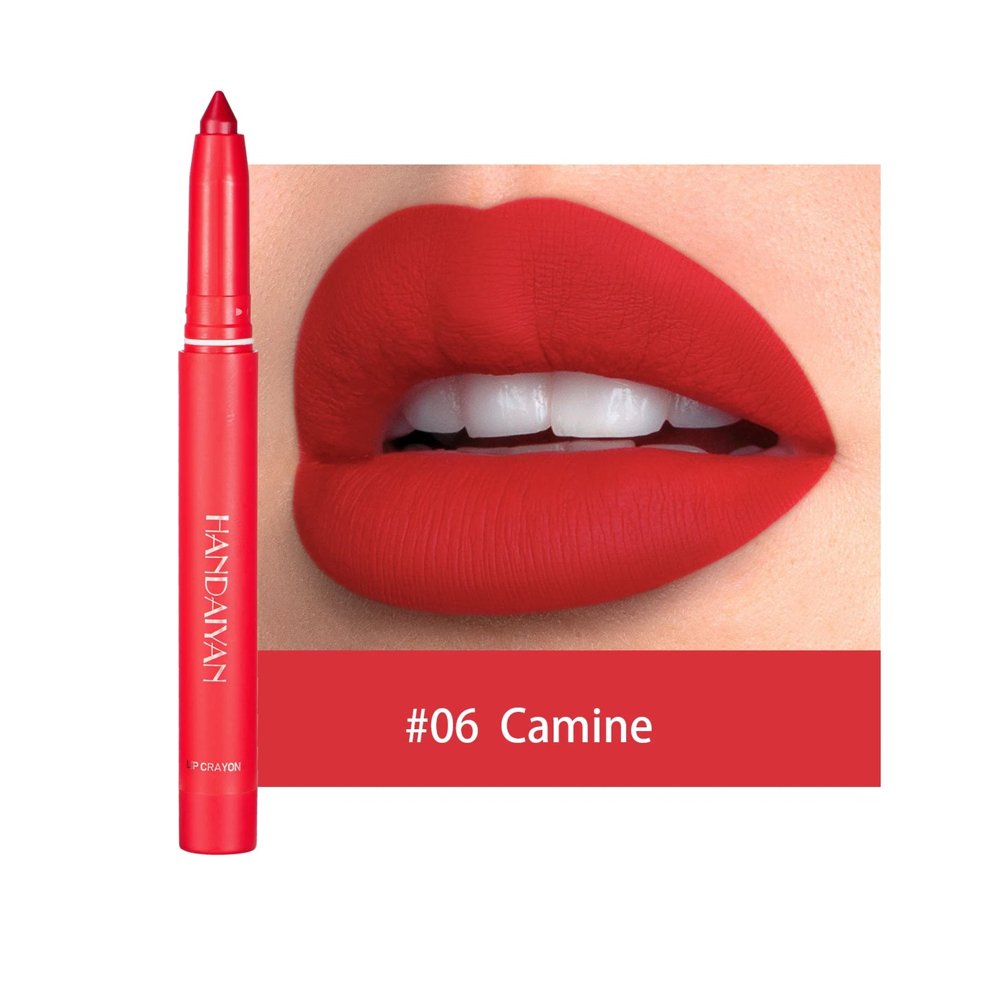HANDAIYAN Matte Lipstick Pen with Built-In Sharpener – Fadeless & Non-Staining