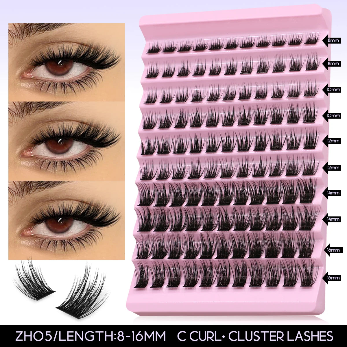 GROINNEYA DIY Lash Extension Kit – Waterproof Lash Bond & Seal with Tweezers for Salon-Quality Lash Clusters at Home