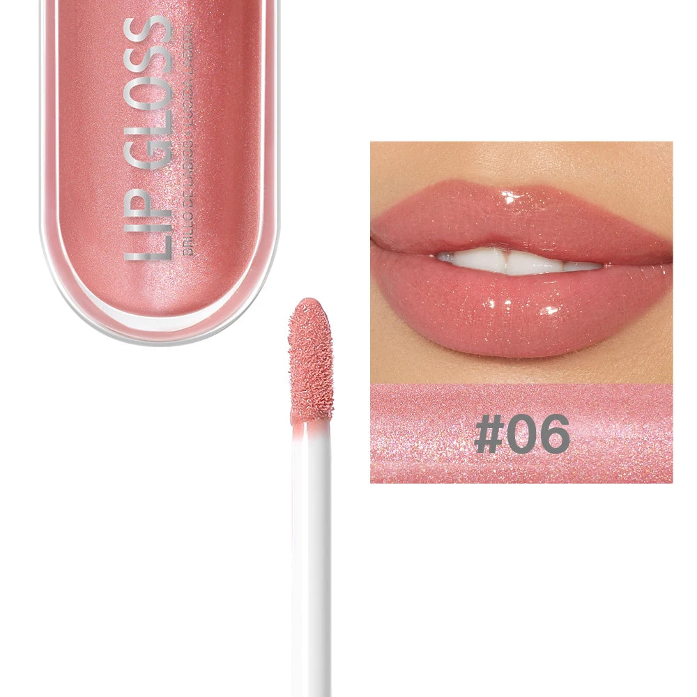 Set de brillo labial USHAS de 12 colores: brillo metálico e hidratación de larga duración