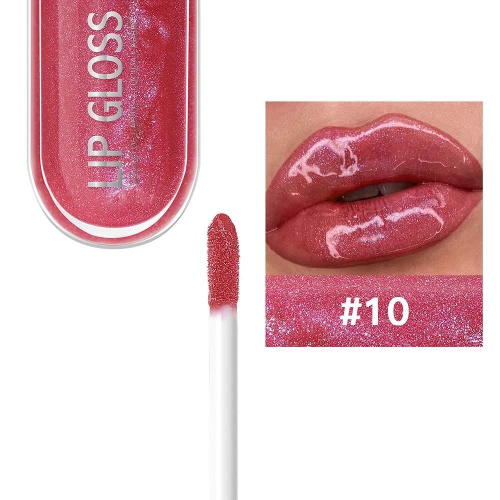 Set de brillo labial USHAS de 12 colores: brillo metálico e hidratación de larga duración