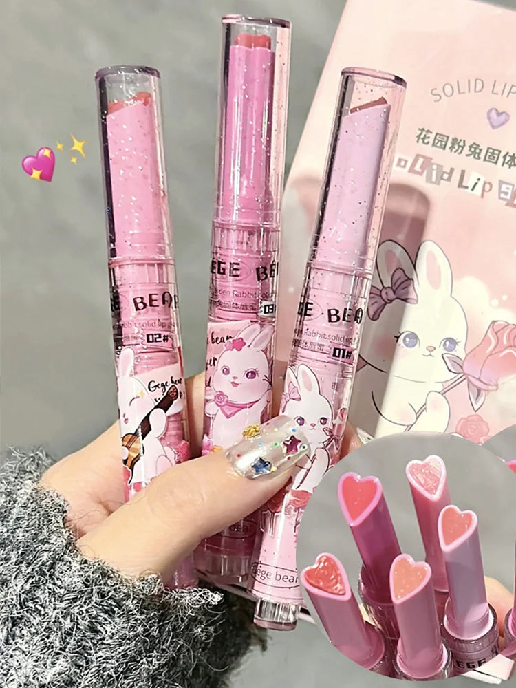 Brillo labial Gege Bear Garden Pink Rabbit: hidratante, duradero y resistente al agua.