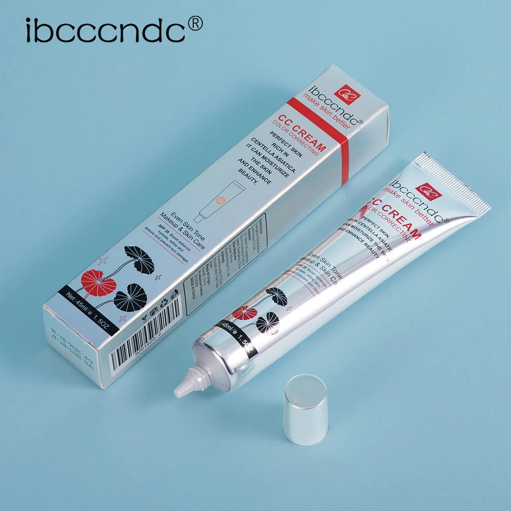 Crema CC correctora de color ibcccndc – Base de maquillaje reparadora y blanqueadora Centella de 45 ml