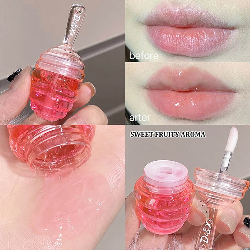 Set de aceites labiales LuxuryGlow Honeypot: cuidado labial hidratante y duradero