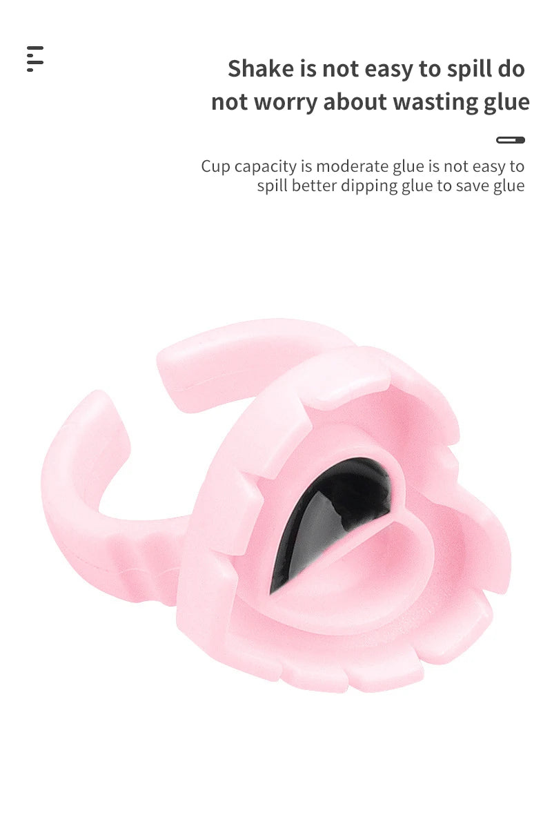 RPXBGUCKARHG 50/100PCS Disposable Eyelash Glue Ring Holders | Lash Extension Tool