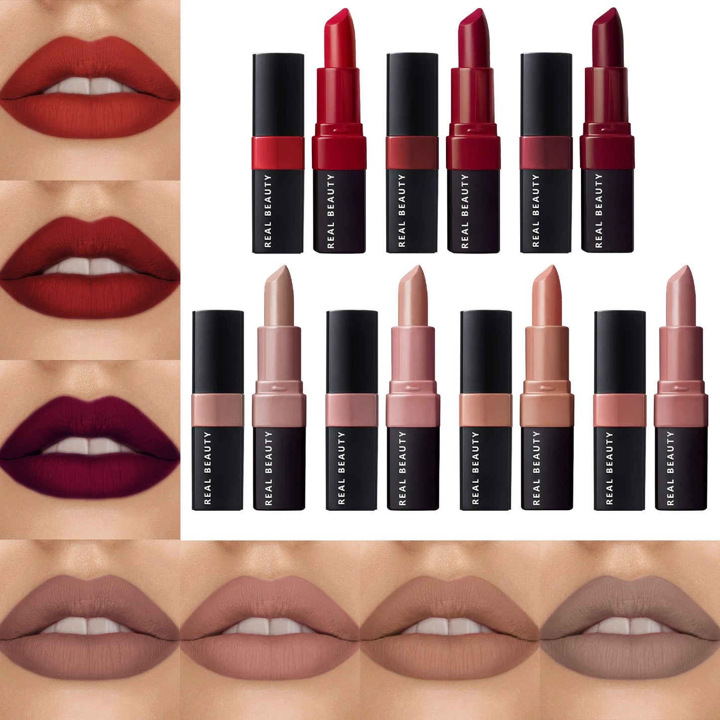 LuxuryGlow Matte Long-Lasting Waterproof Lipstick – Hydrating, High Pigment Lip Color
