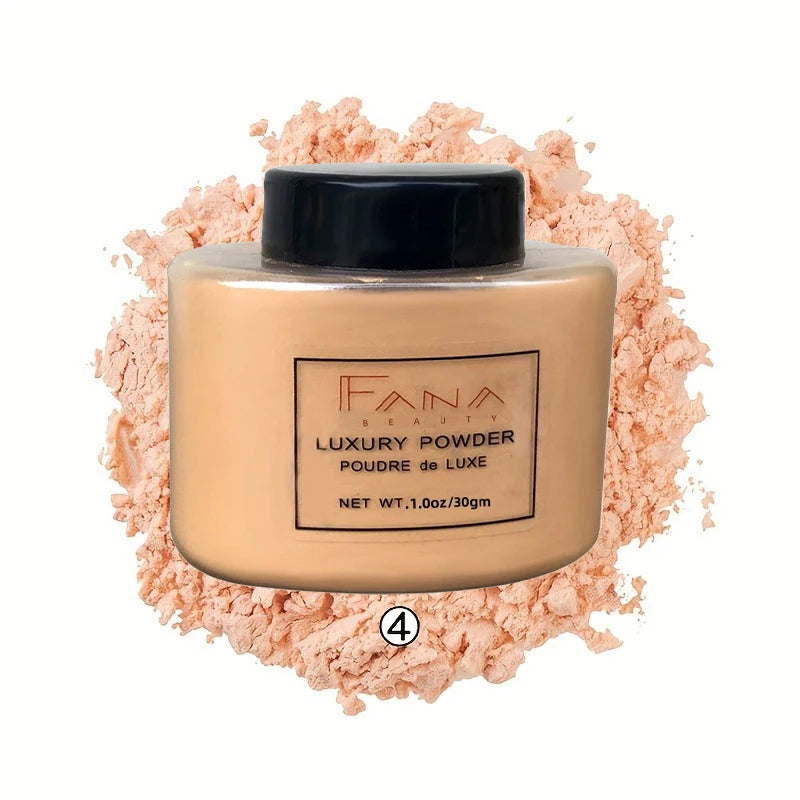 Polvo fijador LuxuryGlow 4 Colors Luxury Banana: resistente al agua, de larga duración y con control de grasa