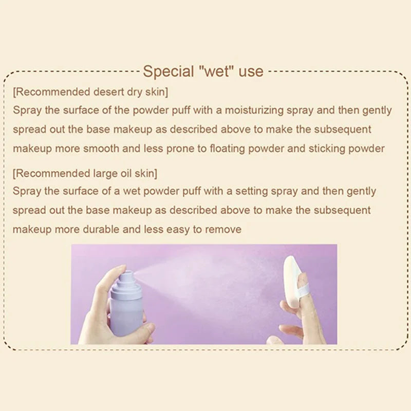 LuxuryGlow Large Waterdrop Makeup Puff - Soft, Skin-Safe Cotton Candy Sponge for Wet & Dry Foundation and Concealer