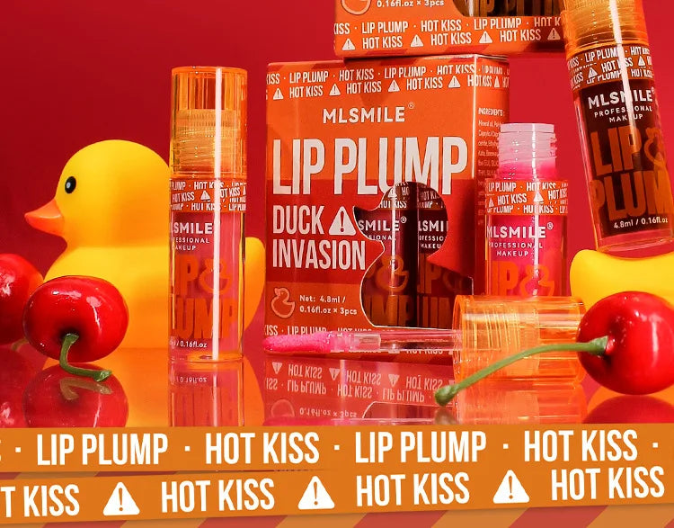 MLSMILE Set de 3 aceites labiales hidratantes con fragancia frutal: hidratantes y brillantes