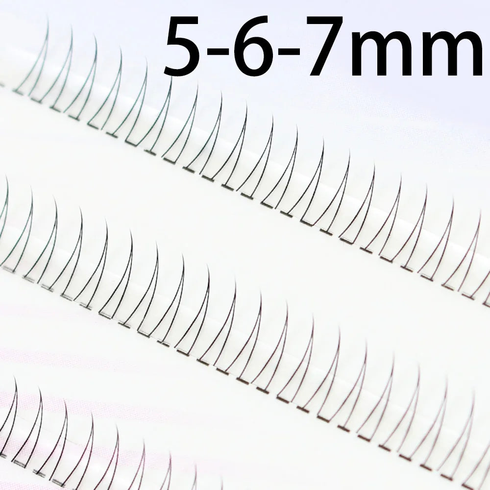 Grupos de pestañas AILYRISS Manga J Curl en forma de V – Pestañas inferiores naturales