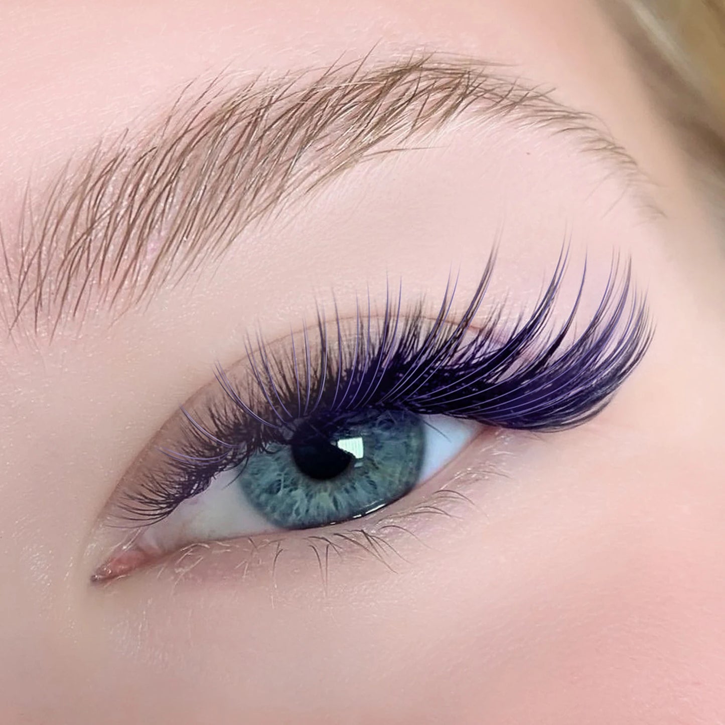 GLAMLASH Morandi Grey Colored Lash Extensions – Natural Individual Eyelashes