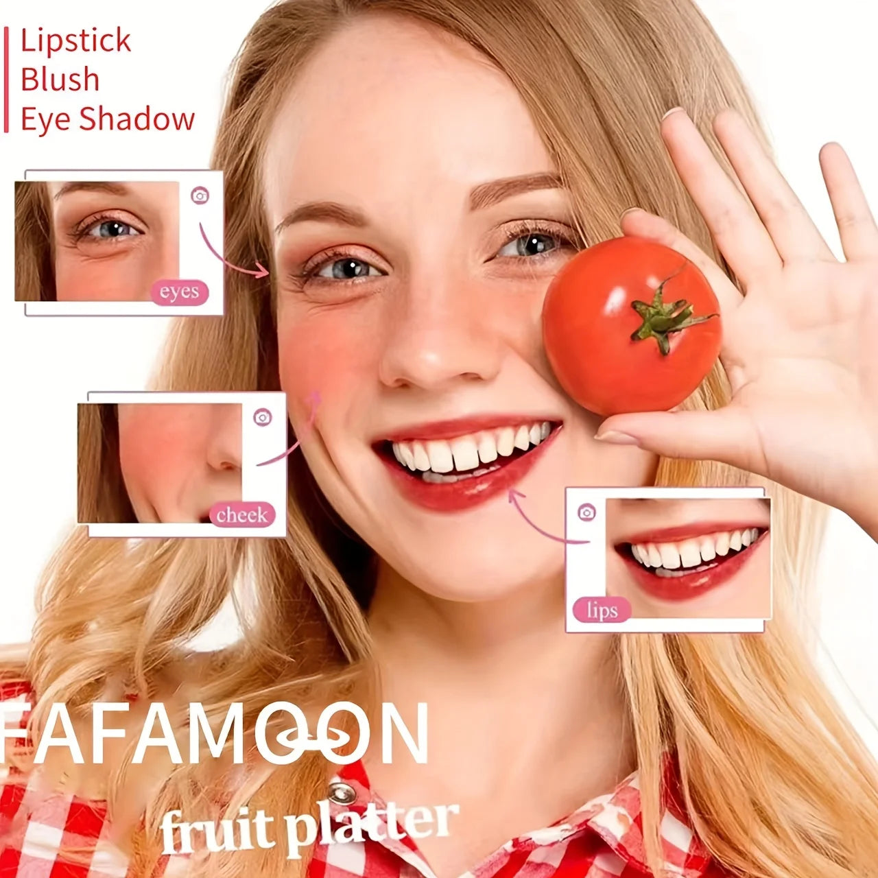 Brillo labial hidratante a prueba de agua con tinte afrutado Fafamoon: 4 colores, resistente al agua