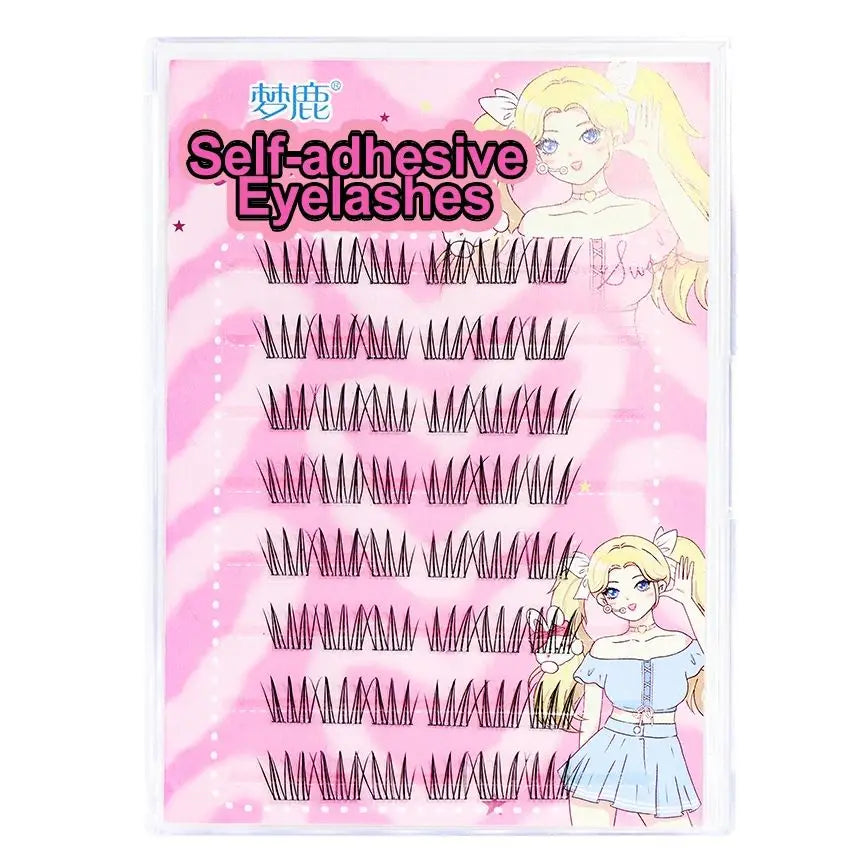 LuxuryGlow Self-Adhesive Eyelash Clusters – No-Glue, Reusable, Natural Look Lashes