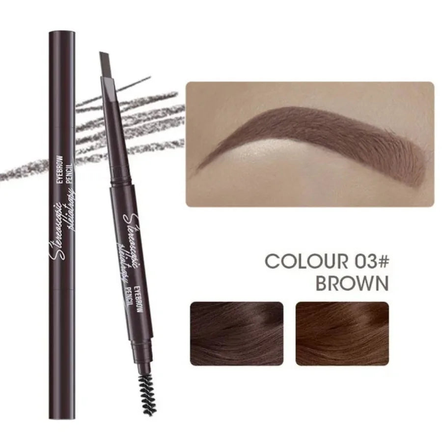 SAKSRAAR Natural Brown Waterproof Eyebrow Pencil – Ultra-Fine, Smudge-Proof, Long-Lasting