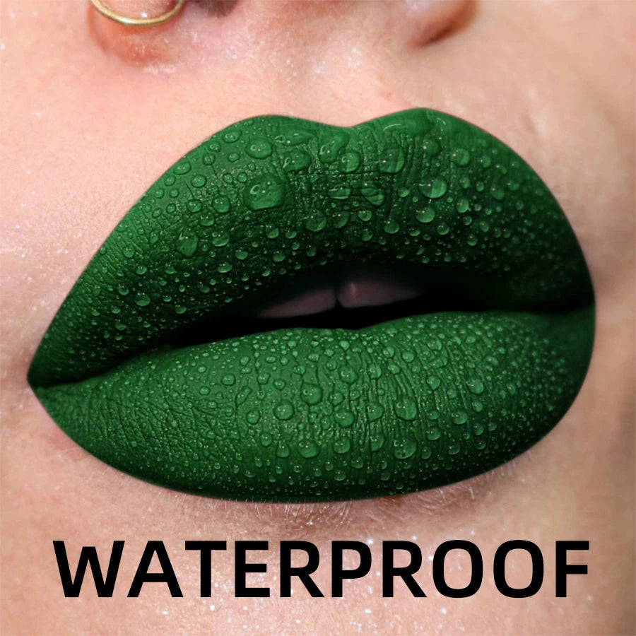 Brillo labial mate aterciopelado LuxuryGlow de 19 colores: labial líquido resistente al agua y de larga duración.