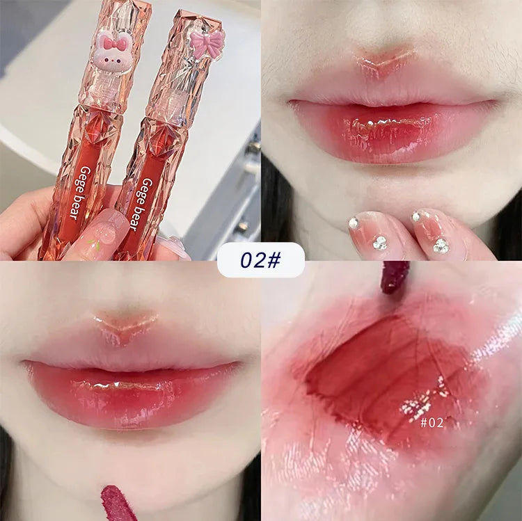 Brillo de labios Crystal Mirror de Gege Bear: hidratante, brillante y con volumen.