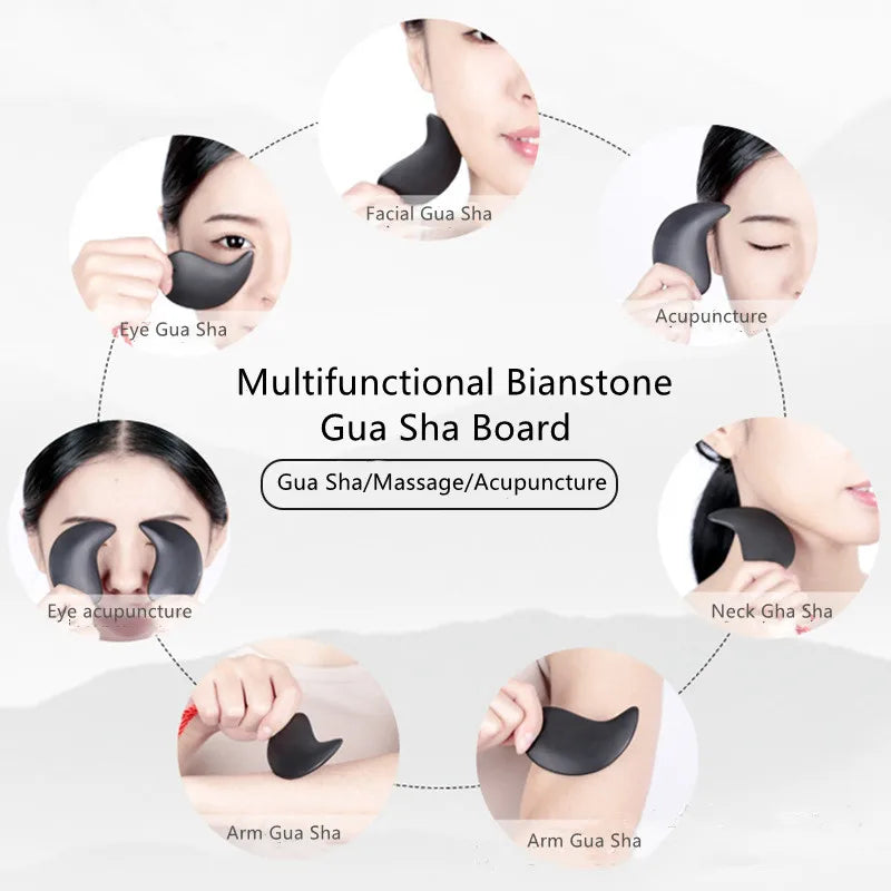 YUKUI Gua Sha Massage Tool for Face, Neck & Body — Resin Scraping Board