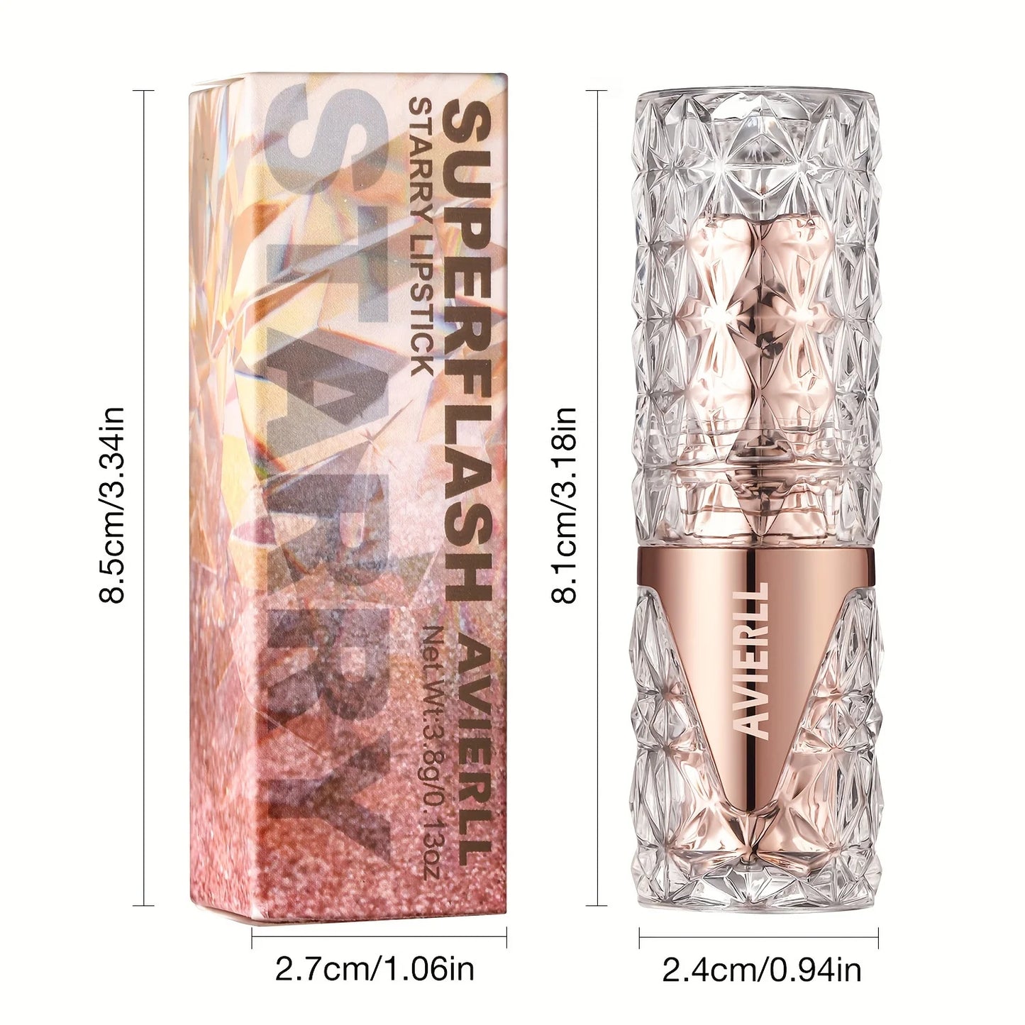 Lápiz labial perlado brillante 3 en 1 LuxuryGlow: mate, con brillo y resistente al agua