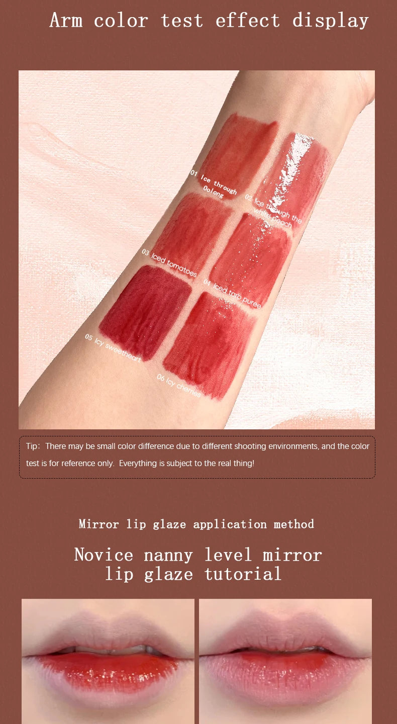 Brillo de labios MAXFINE Mirror: brillo transparente de larga duración, hidratante y resistente al agua con efecto halo.