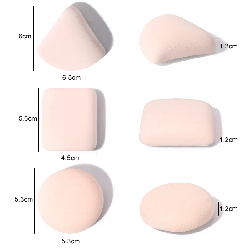 LuxuryGlow 3-Piece Soft Makeup Puff Set – Wet & Dry Dual-Use Cosmetic Sponges