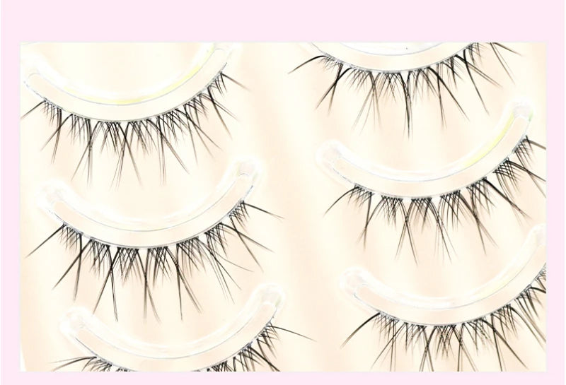 Pestañas postizas naturales BLINKWAVE Dream Deer, 5 pares, en forma de V | Pestañas suaves con efecto visón