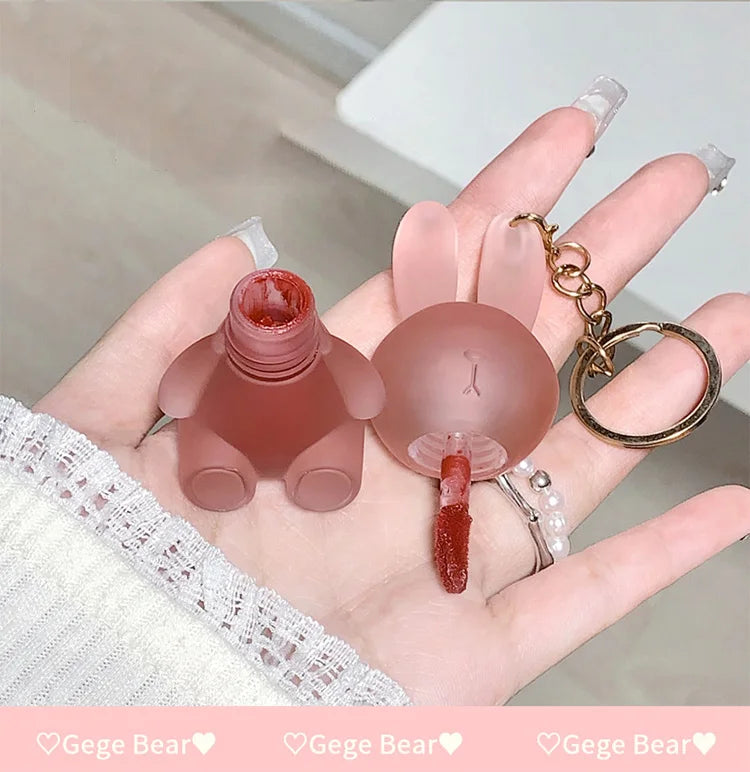 Brillo labial mate Gege Bear Rabbit: arcilla labial aterciopelada de larga duración con acabado hidratante