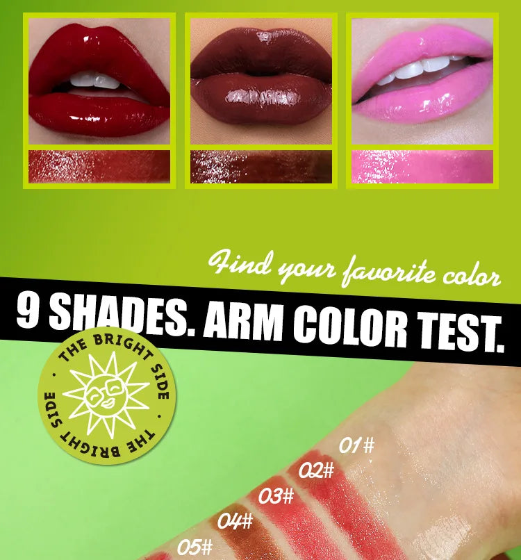 Set de labiales MLSMILE 3 en 1: brillo intenso, hidratante y duradero.