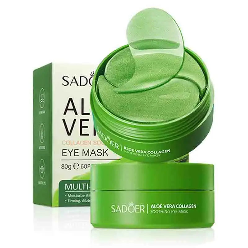 SADOER Aloe Vera Collagen Eye Masks | 60pcs Anti-Dark Circle & Puffiness Patches
