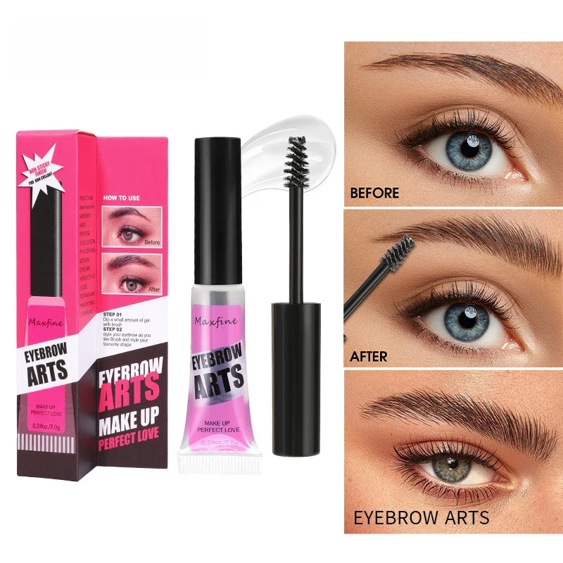 MAXFINE Waterproof Eyebrow Gel – Long-Lasting, Quick-Dry & Transparent Fixer