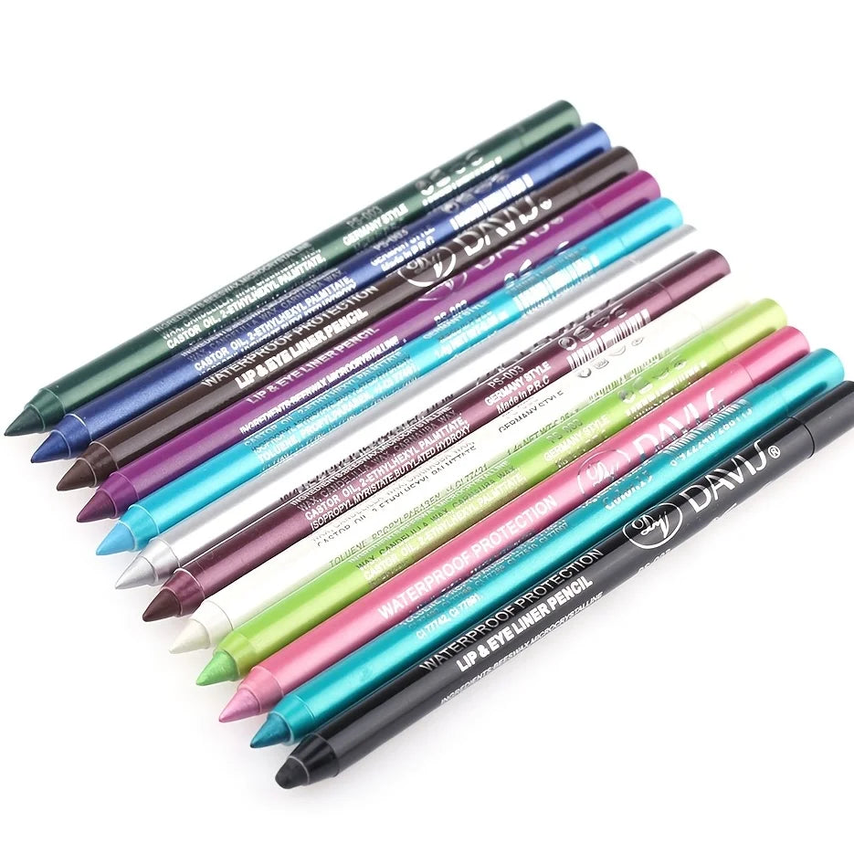 LuxuryGlow Silkworm Pearlescent Eyeshadow & Eyeliner Gel Pen – Waterproof, High Gloss