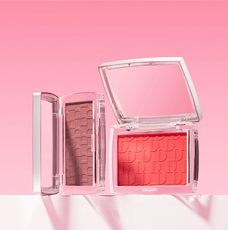 Paleta de rubor mate en relieve LuxuryGlow de 6 colores: alta pigmentación, brillo rosado natural