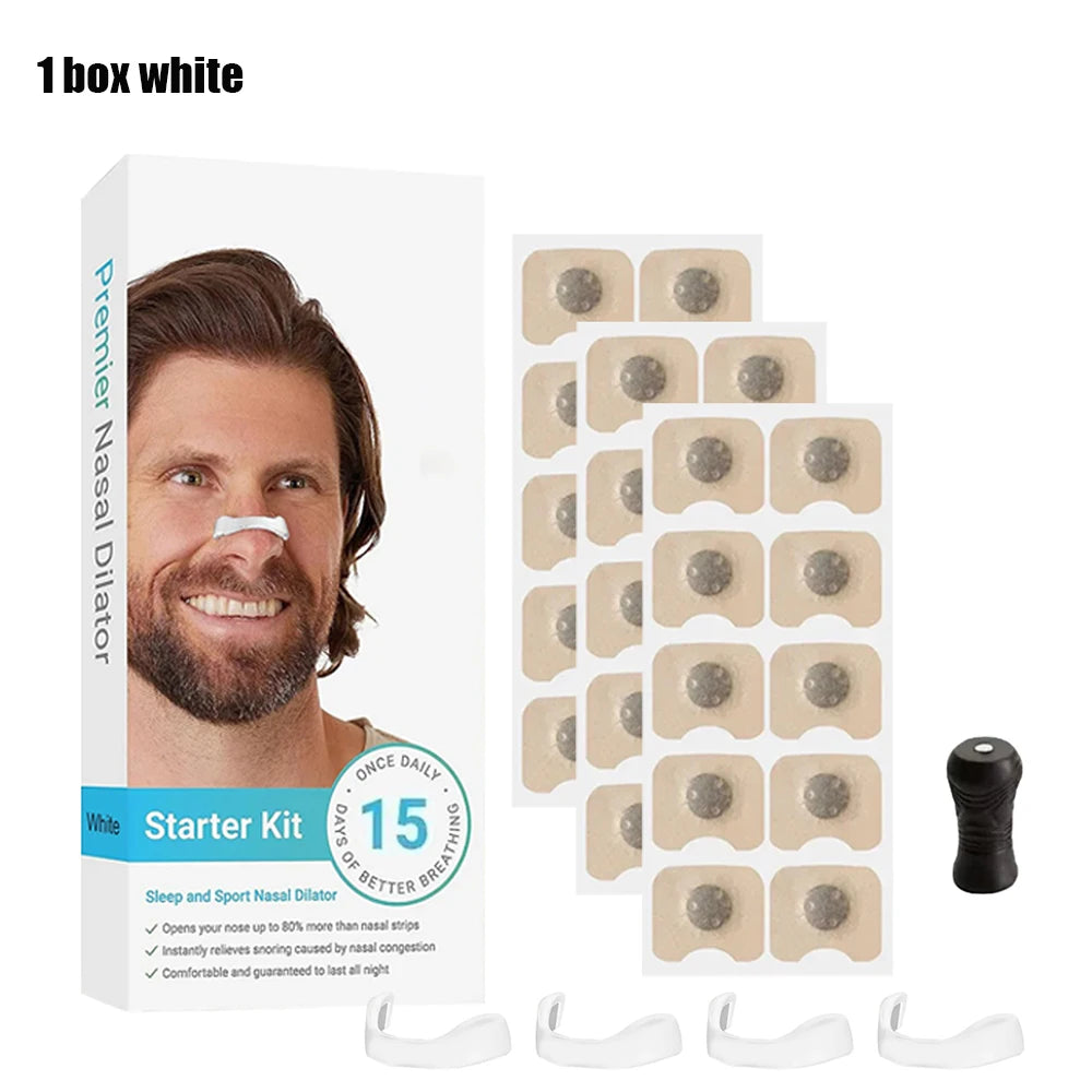 LuxuryGlow Skin Safe Magnetic Nasal Strips – Anti-Snoring & Breathing Aid Starter Kit