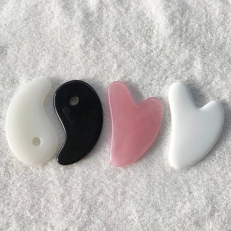 YUKUI Gua Sha Massage Tool for Face, Neck & Body — Resin Scraping Board