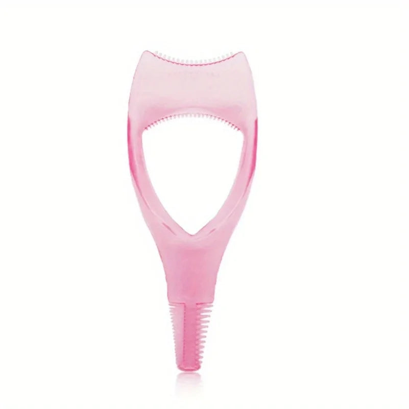 LuxuryGlow 3-in-1 Mascara Applicator, Eyelash Curler Guard & Eyebrow Shaping Tool