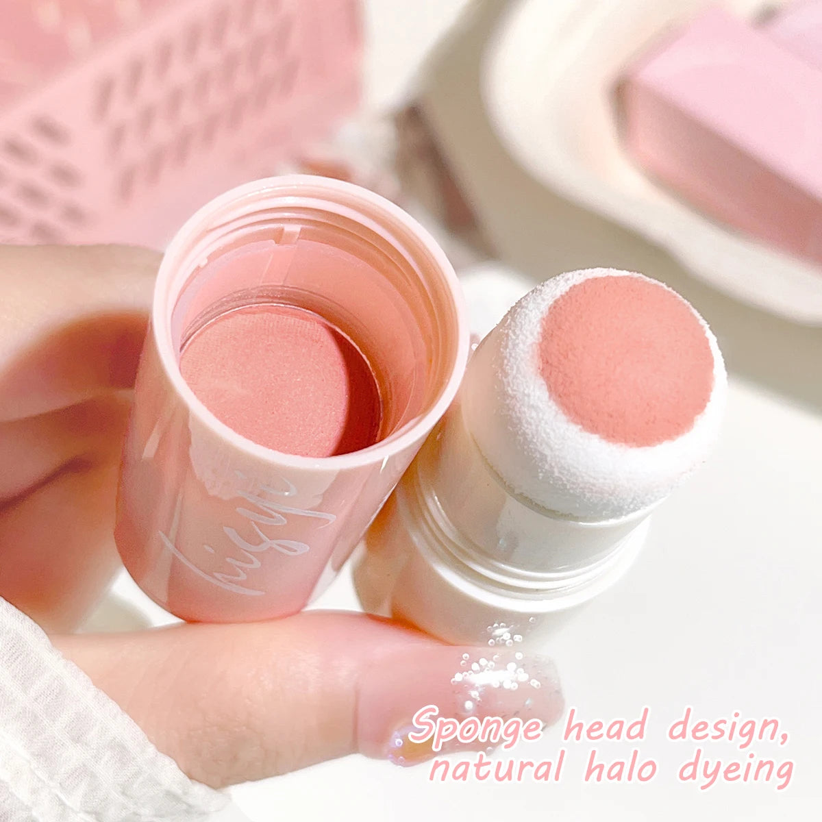 HISYI Soft Fog Blush Stick – Long-Lasting, Dual-Use Cheek & Lip Tint