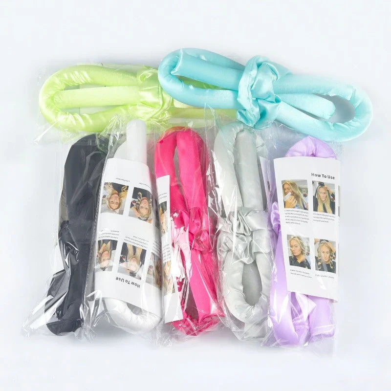 Diadema con rizador sin calor LuxuryGlow: rizos suaves y elásticos sin dañarlos