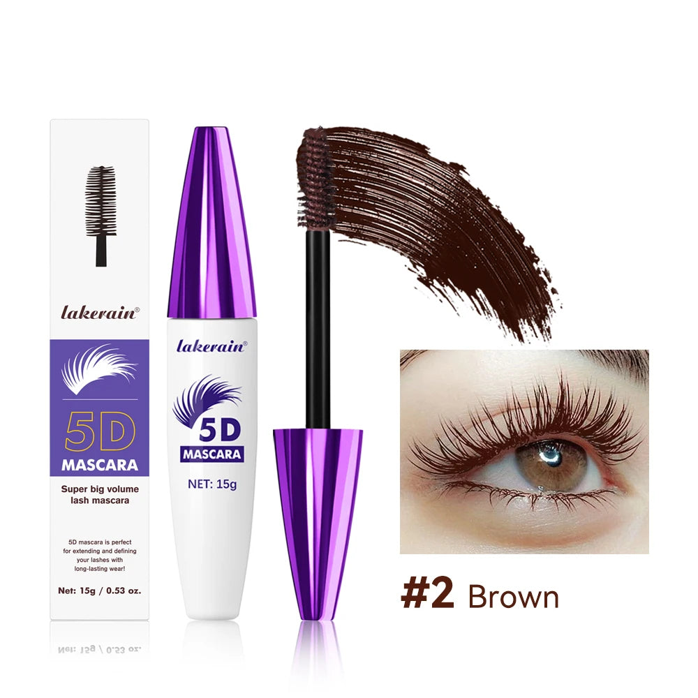 ibcccndc 5D Waterproof Fiber Mascara – Lengthening, Volumizing & Curling