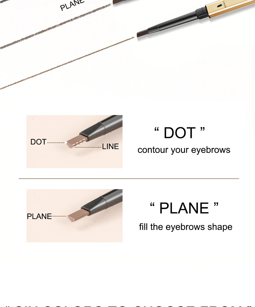 LuxuryGlow Double-Ended Eyebrow Pencil – Waterproof, Long-Lasting & Natural Finish