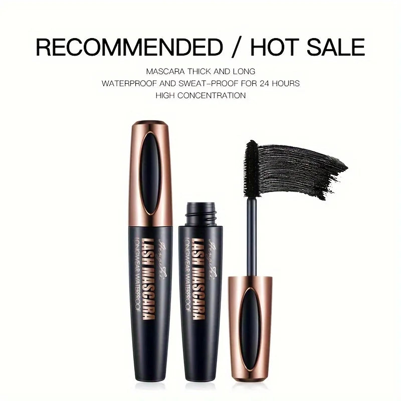 LuxuryGlow 4D Waterproof Mascara – Smudge-Proof, Long-Lasting Volume Lash Lift