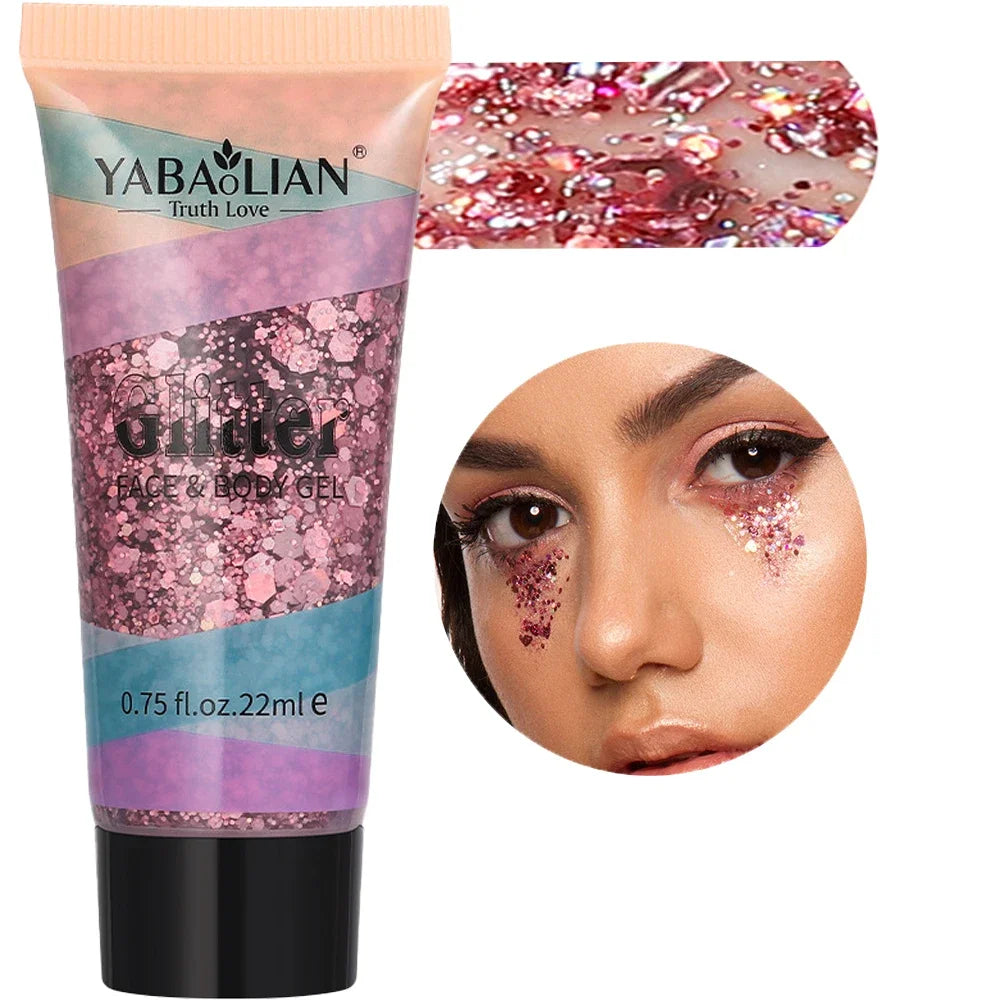 SAKSRAAR Mermaid Sequin Body Glitter Gel – Long-Lasting Sparkle for Festivals & Parties