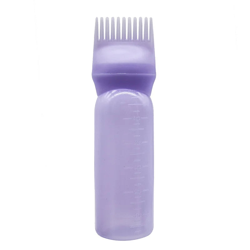 Botella aplicadora de tinte capilar LuxuryGlow de 120 ml con cepillo: herramienta para teñir con aceite y champú