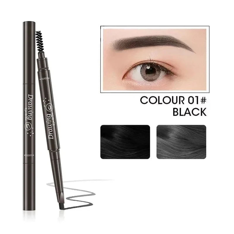 LuxuryGlow 2-in-1 Waterproof Eyebrow Pencil — Long-Lasting with Brow Brush (5 Colors)