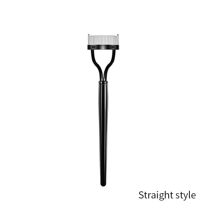 LuxuryGlow Stainless Steel Eyelash Separator & Curler | Metal Teeth Mascara Comb