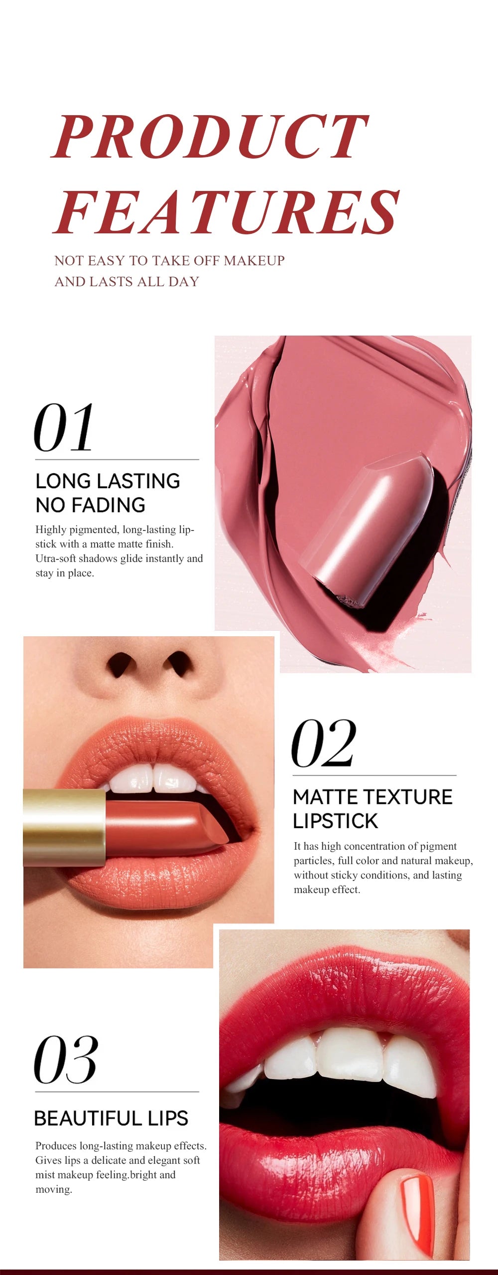 Set de labiales mate LuxuryGlow de 6 colores Gold Bar: textura aterciopelada y acabado perlado