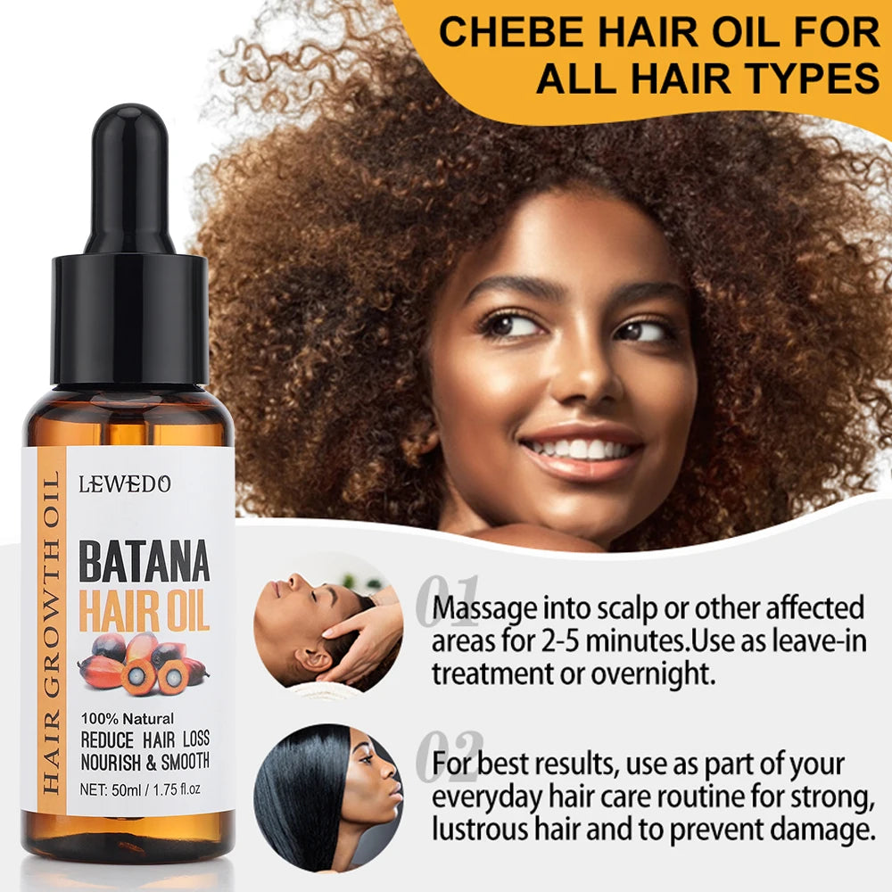 Natural Batana Hair Oil – Anti-Hair Loss & Root Strengthening Treatment (2pcs, 50ml)