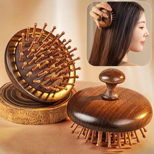 AQTOCNA Multi-Functional Wooden Scalp & Body Massage Comb – Sandalwood Guasha Therapy Tool