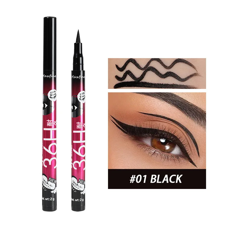 MAXFINE Waterproof Liquid Eyeliner – Long Lasting, Smudge-Proof & Quick Dry Formula