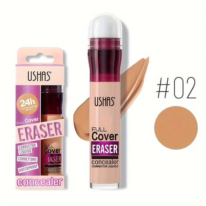 Corrector líquido USHAS Sponge Head: cobertura hidratante y duradera para ojeras e imperfecciones.